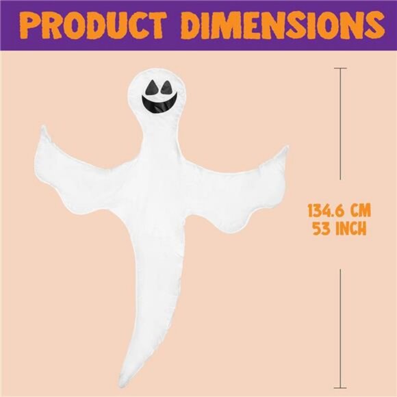 Halloween Tree Wrap Ghost Decoration, Smiling Ghost Design Decorations - Picture 5 of 8